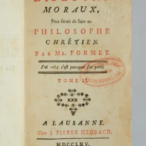 Discours Moraux, pour servir de suite au Philosophe Chrétien